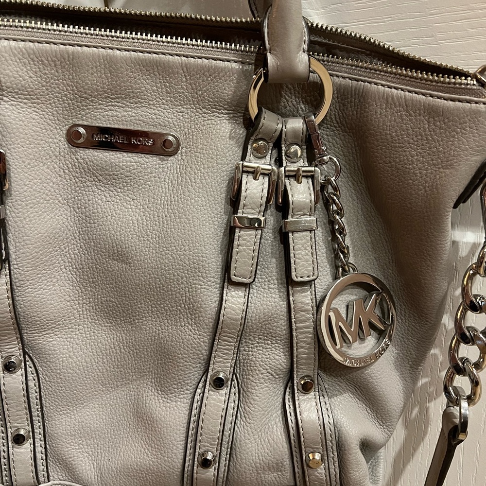 Gray Michael Kors Studded Tote!